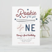 BARRY Rookie van het Jaar Honkbal 1e Verjaardag Kaart (Staand voorkant)
