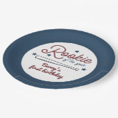 BARRY Rookie van het Jaar Honkbal 1e Verjaardag Papieren Bordje (Gekanteld)