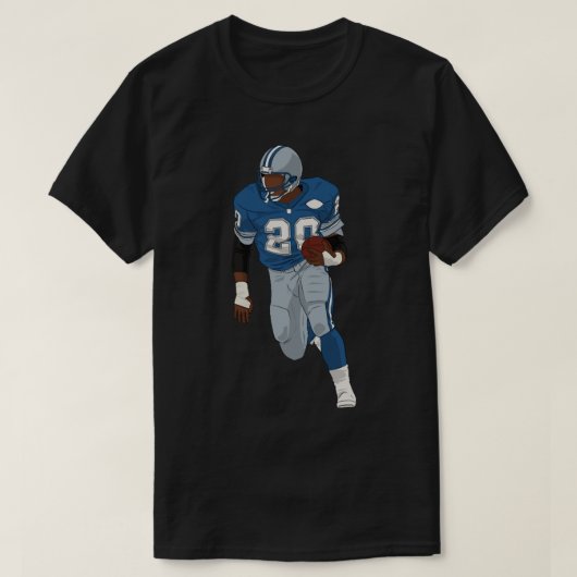 Barry Sanders Sticker T-shirt (Design voorkant)