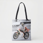 Barry Sheene 2, de handgetinte versie Tote Bag (Voorkant)
