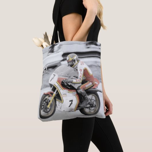 Barry Sheene 2, de handgetinte versie Tote Bag (Dichtbij)