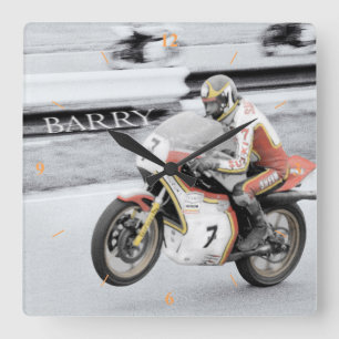 Barry Sheene 2, de handgetinte versie Vierkante Klok