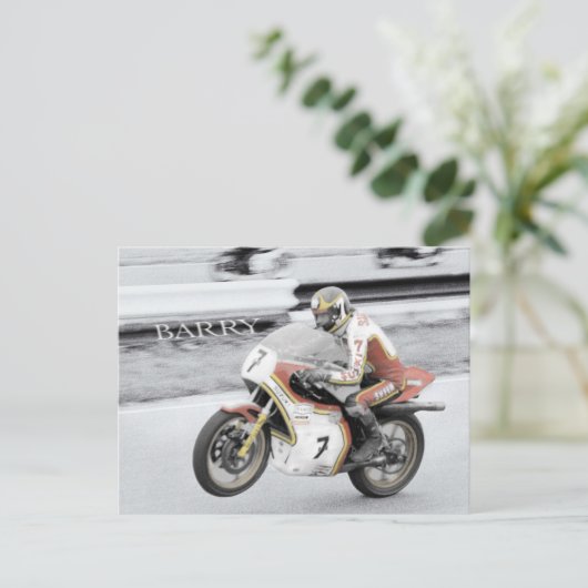 Barry Sheene Briefkaart (Staand voorkant)