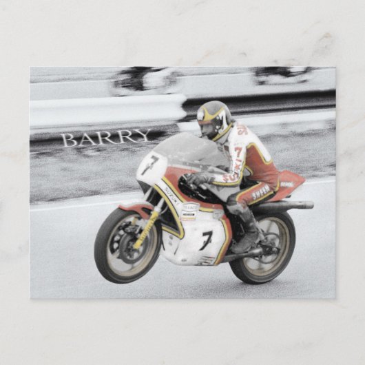 Barry Sheene Briefkaart (Voorkant)
