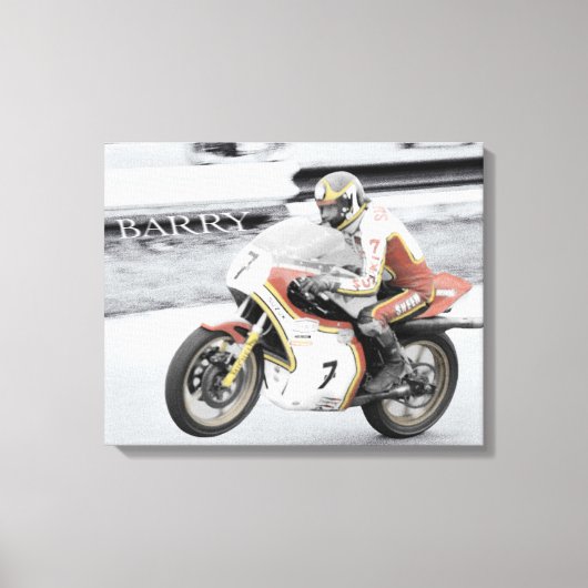 Barry Sheene Canvas Afdruk (Voorkant)