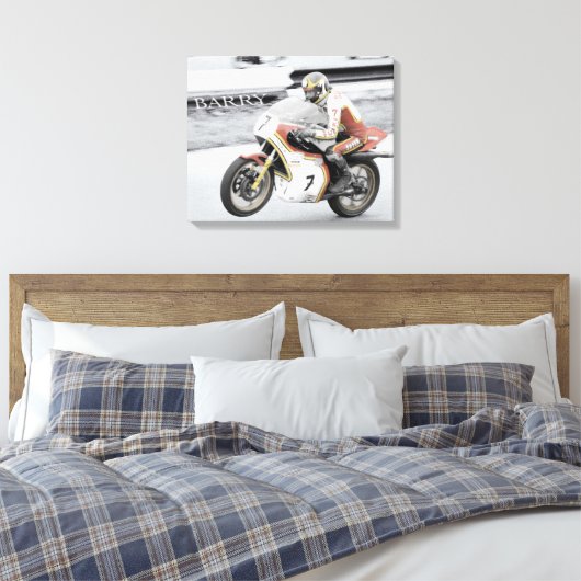 Barry Sheene Canvas Afdruk (Insitu (Slaapkamer))