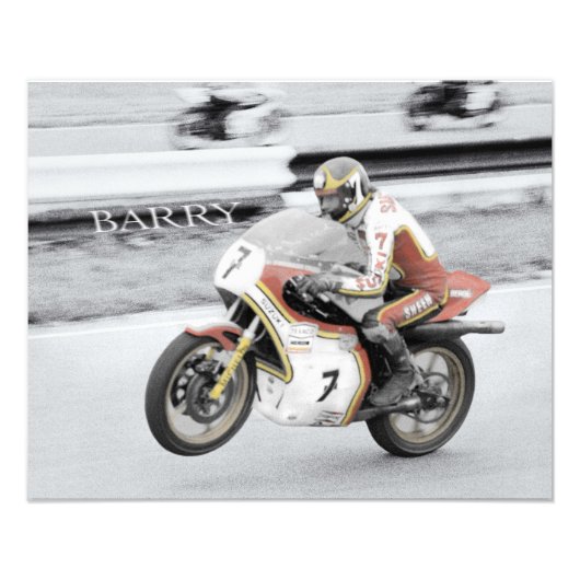 Barry Sheene Foto Afdruk (Voorkant)