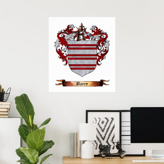 Barry Shield of Arms Poster (Thuiskantoor)