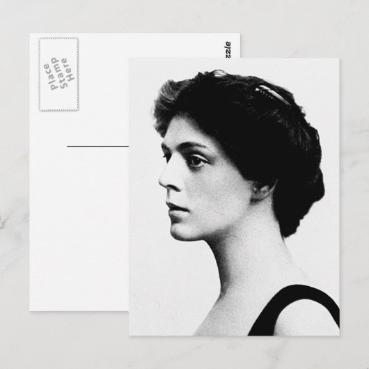 Barrymore ~ Ethel American Actress Briefkaart (Voorkant / Achterkant)