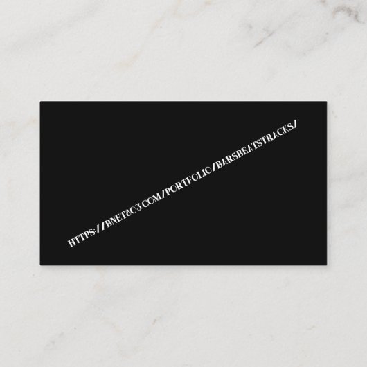 Bars+Beats=Tracks visitekaartjes (Achterkant)