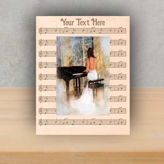 Bars of Muzieknoten Bladmuziek voor Muzikanten Gegraveerde Lijstjes