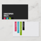 Bars voor markeren op zwart — Stijl 1 Visitekaartje (Voorkant / Achterkant)