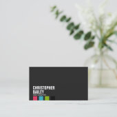 Bars voor markeren op zwart — Stijl 1 Visitekaartje (Staand voorkant)