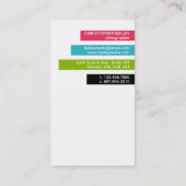 Bars voor markeren op zwart — Stijl 1 Visitekaartje (Achterkant)