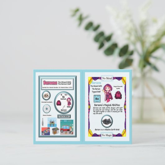 Barsena Wizard - Barium Element Briefkaart (Staand voorkant)