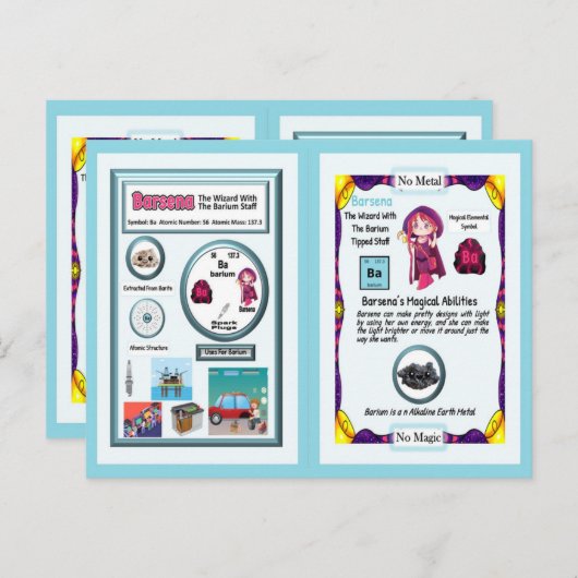 Barsena Wizard - Barium Element Briefkaart (Voorkant / Achterkant)