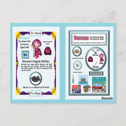 Barsena Wizard - Barium Element Briefkaart (Achterkant)