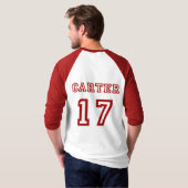 Barsoom College Thoats Carter Raglan T-shirt (Achterkant volledig)