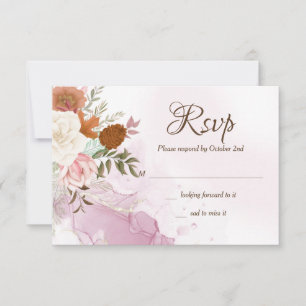 Barst van de herfst-RSVP-kaart RSVP Kaartje