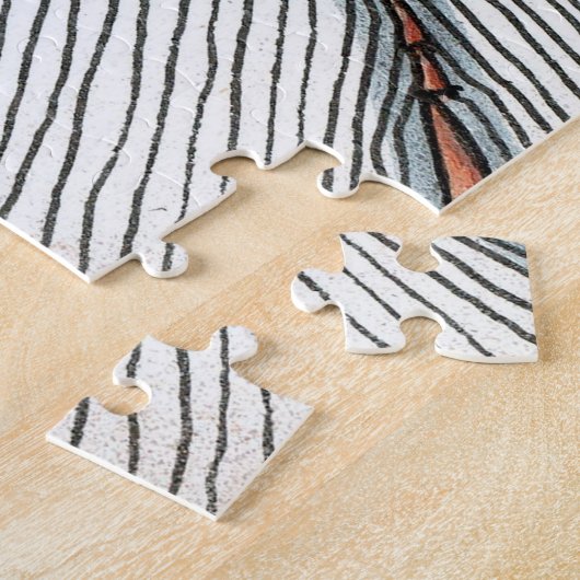 Barst van rood legpuzzel (Zijkant)