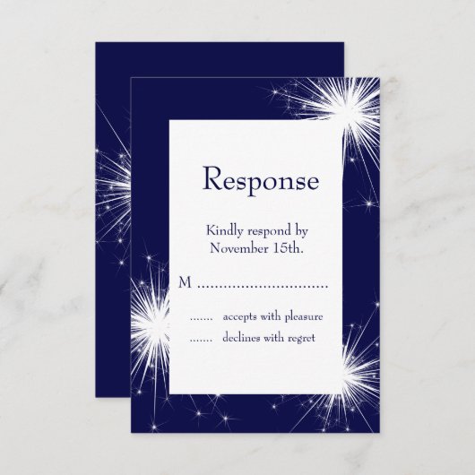 Barst van Sparkles RSVP (blauw) (Voorkant / Achterkant)