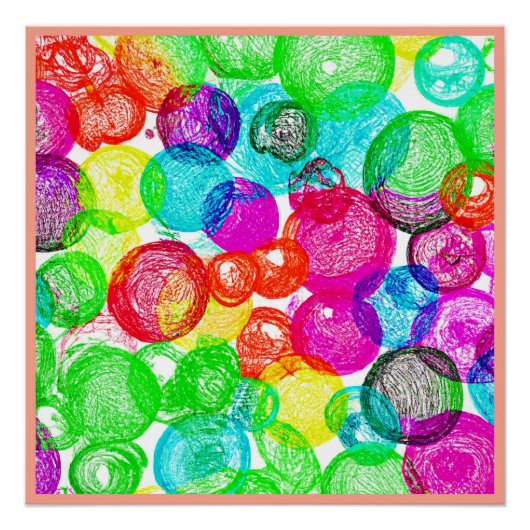Barsten met Abstract kleurpatroon Perfect Poster (Voorkant)