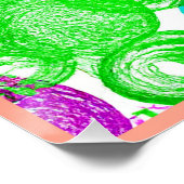 Barsten met Abstract kleurpatroon Perfect Poster (Hoek)