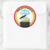 Barstende aroma's gepersonaliseerd uit de keuken v ronde sticker (Tas)