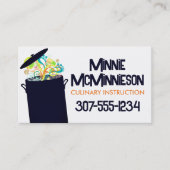 Barstende aroma's kookpot chef-visitekaartjes visitekaartje (Voorkant)