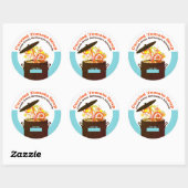 Barstende aroma's kookpot soep inblikken ronde sticker (Vel)