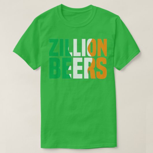 Barstool Sports Zillion Beers Saint Patrick's Day  T-shirt (Design voorkant)