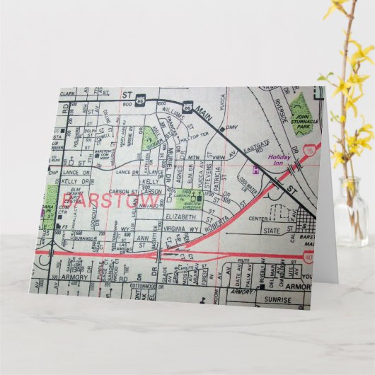 Barstow, CA  kaart (Gele Bloem)