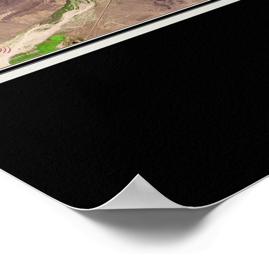 Barstow California van Space Satellite Map Poster (Hoek)