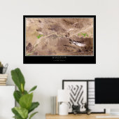 Barstow California van Space Satellite Map Poster (Thuiskantoor)