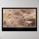 Barstow California van Space Satellite Map Poster (Voorkant)
