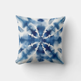 barstpatroon met blauwe Waterverf Kussen