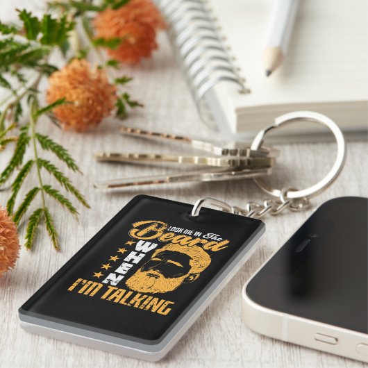 Bart "Look me in the Beard, when I´m talking" Sleutelhanger (Voorkant Rechts)