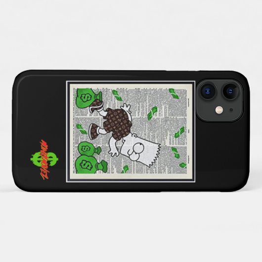 Bart Simpson Money Case-Mate iPhone Case (Achterkant (horizontaal))