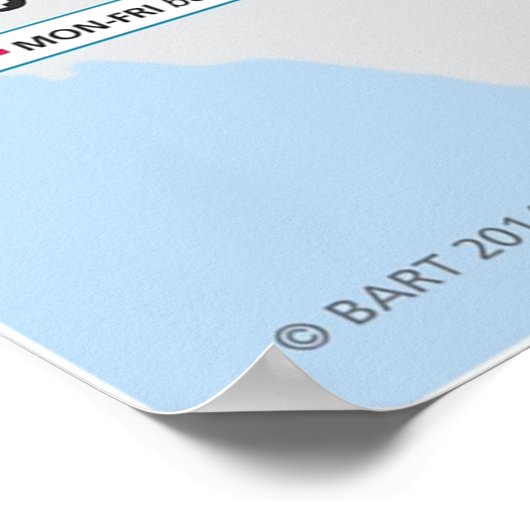 Bart Train Map Poster (Hoek)