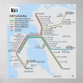 Bart Train Map Poster (Voorkant)