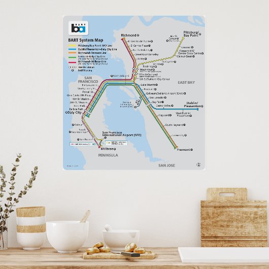 Bart Treinkaart Poster (Keuken)