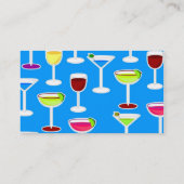 Bartender / Alcoholic Drink Thema - Blue Visitekaartje (Achterkant)