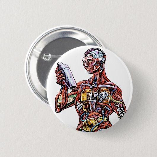 Bartender Anatomy Button (Voorkant /achterkant)