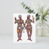 Bartender Anatomy (mannelijk en vrouw) Briefkaart (Staand voorkant)