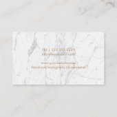 Bartender Bar Club Modern White Marble Visitekaartje (Achterkant)