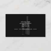 Bartender Bar Club Modern Zwart Visitekaartje (Achterkant)