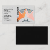 Bartender Bar Pub Owner Martinis Visitekaartje (Voorkant / Achterkant)