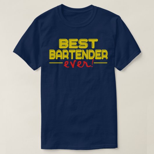 Bartender Beste Bartender Ooit grappig Bartender 3 T-shirt (Design voorkant)