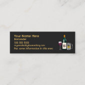 Bartender Black Mini Visitekaartje (Voorkant)