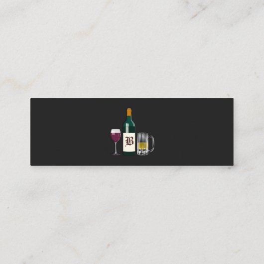 Bartender Black Mini Visitekaartje (Achterkant)